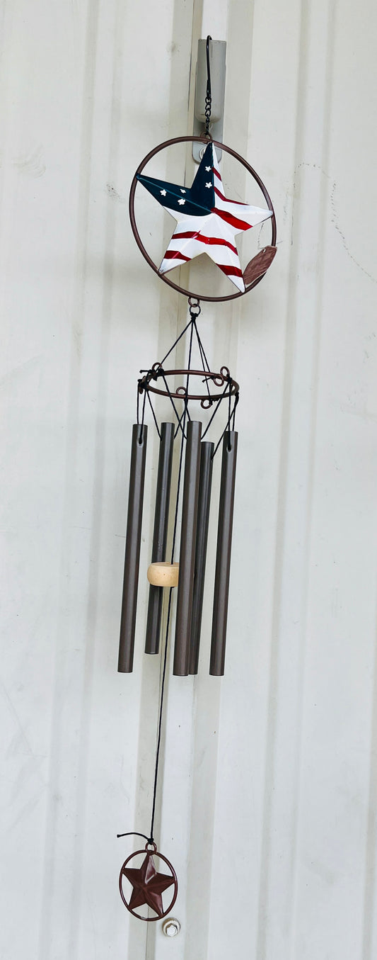 24" PATRIOTIC WIND CHIME-RWB-80147