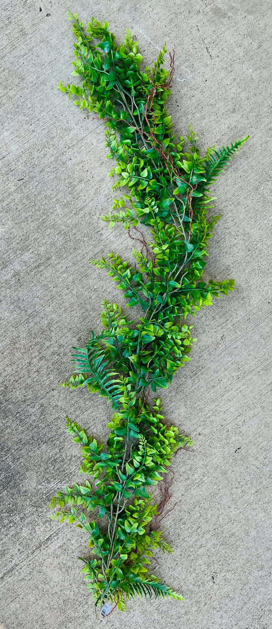 55" PLS FERN MIX GARLAND-GREEN-57731