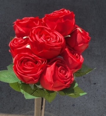 17" OPEN ROSE BUSH X 9-RED-GPB26312-RED