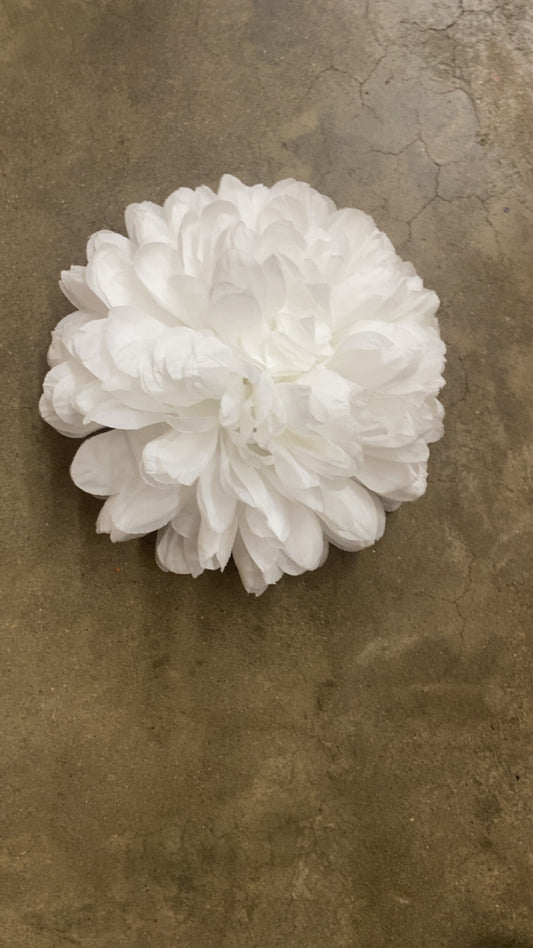 9.5" x 12 Layer Giant Mum Head-White-GB3809-WT