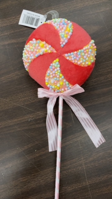 PINK SWIRL SPRINKLE LOLLIPOP-25213