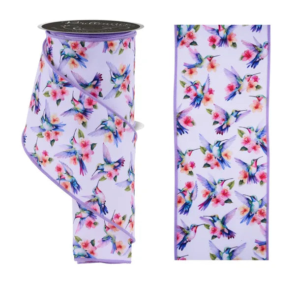4"X10YD HUMMINGBIRDS -WHT/GRN/PNK/ORNG -LS1178YH