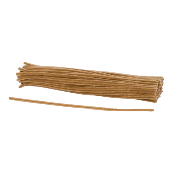 12"L X 6MM CHENILLE STEMS - 100EA/BX, BURLAP - MA200131