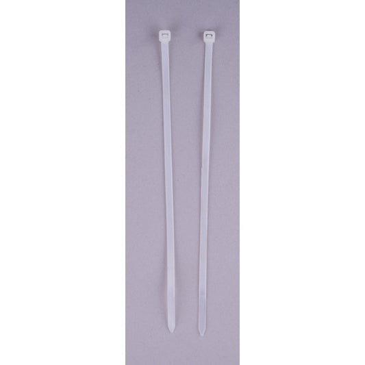 8"L X 4.5MM ZIP TIES - 500EA/BG - WHITE - MD014427