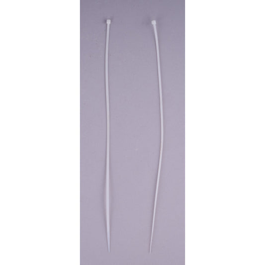 16"L X 3.8MM ZIP TIES - 250EA/BG - WHITE - MD014727