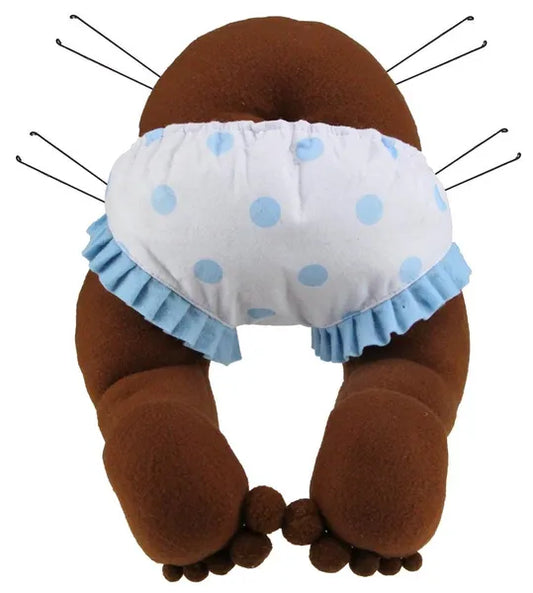 12"H x 9.5"L Baby Bottom Decor-Dark Skin/Light Blue-MD056014