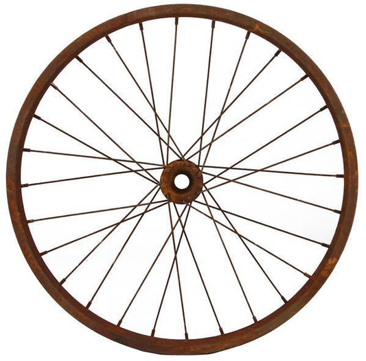 16.5"DIA RUST DECORATIVE BICYCLE RIM - MD0574