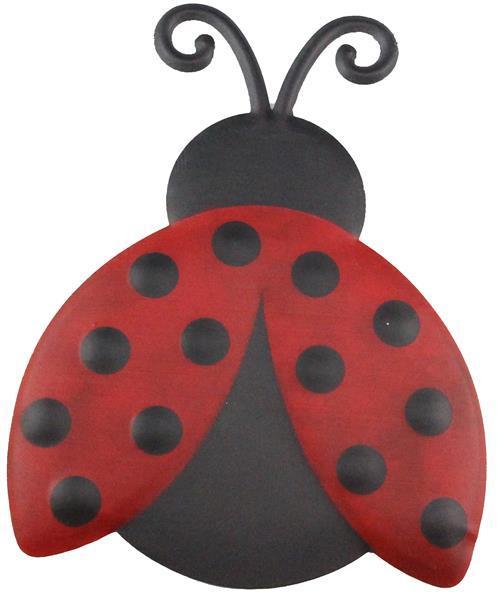 12"H X 9.25"L METAL/EMBOSSED LADYBUG - MD0599