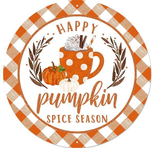 12"DIA GLTTR HAPPY PUMPKIN SPICE SEASON - MD0805