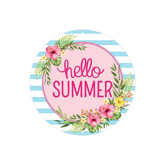8"Dia Hello Summer Floral Wreath - MD0948