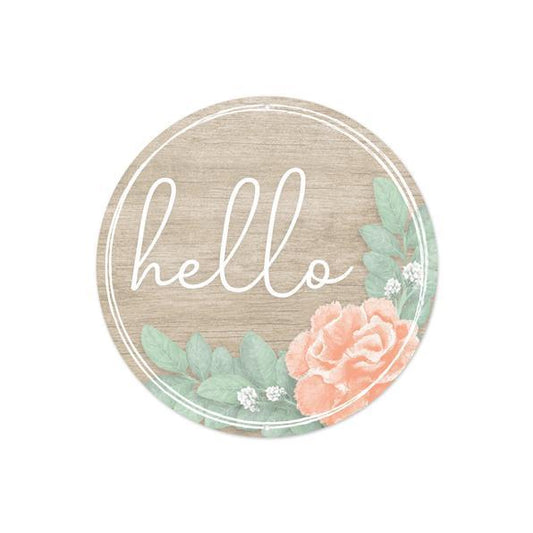 8"DIA METAL HELLO SIGN - MD1116
