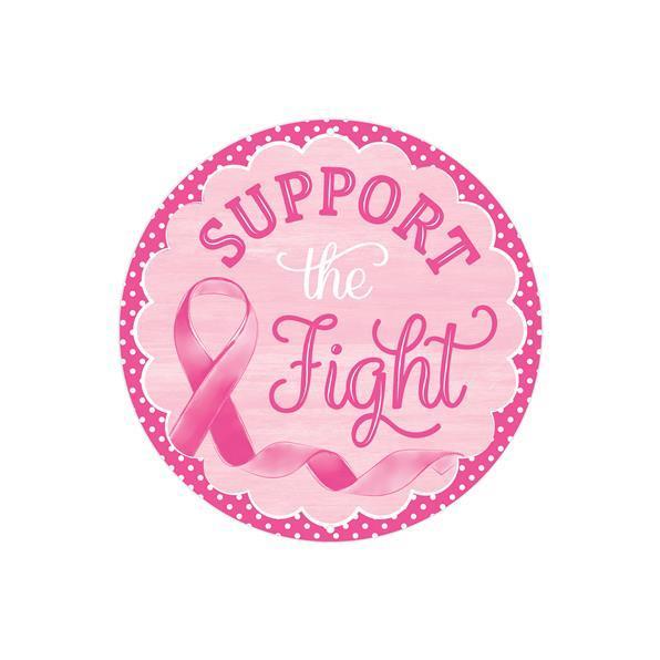 8"DIA SUPPORT THE FIGHT W/RIBBON SIGN - MD1156