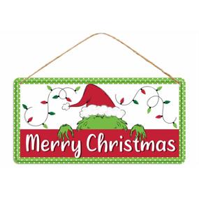 12"L TIN ELF SIGN - WHITE/BLACK/RED/LIME - MD1226