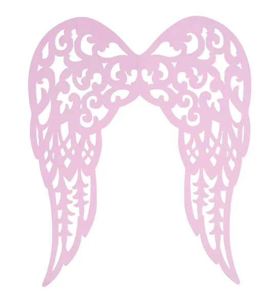 17.75"HX14.75"L FILIGREE ANGEL WINGS -LIGHT PINK- MD153715
