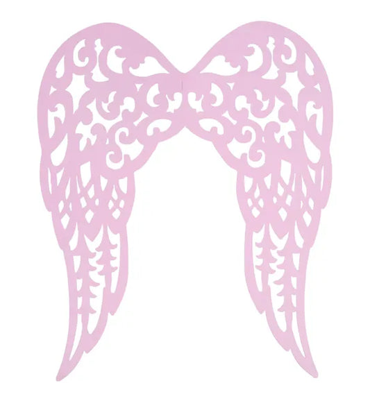 17.75"HX14.75"L FILIGREE ANGEL WINGS -LIGHT PINK- MD153715