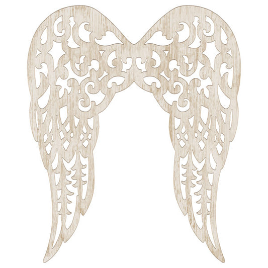 17.75"HX14.75"L FILIGREE ANGEL WINGS - ANTIQUE CREAM - MD153774