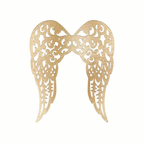 17.75"HX14.75"L FILIGREE ANGEL WINGS - CHAMPAGNE - MD1537F2