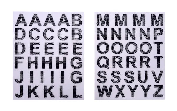 1.75"H PEARL DOT LETTER SHEET-BLACK-MD169302