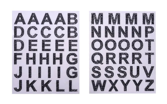 1.75"H PEARL DOT LETTER SHEET-BLACK-MD169302