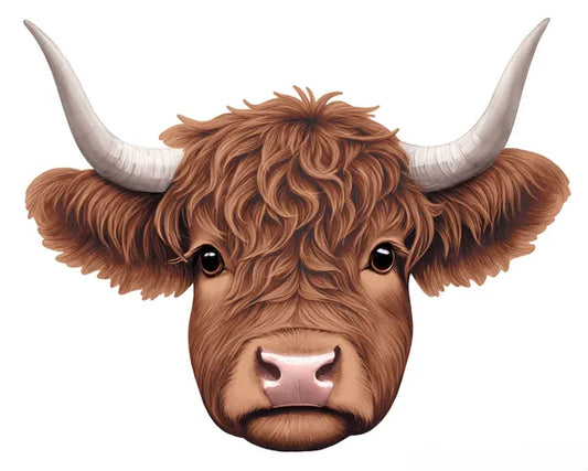 15.5"L X 12.25"H HIGHLAND COW-BROWN-MD175704