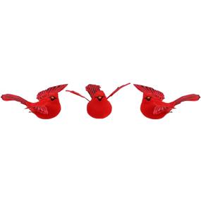 6"L FLYING CARDINAL W/CLIP - RED - ME0622