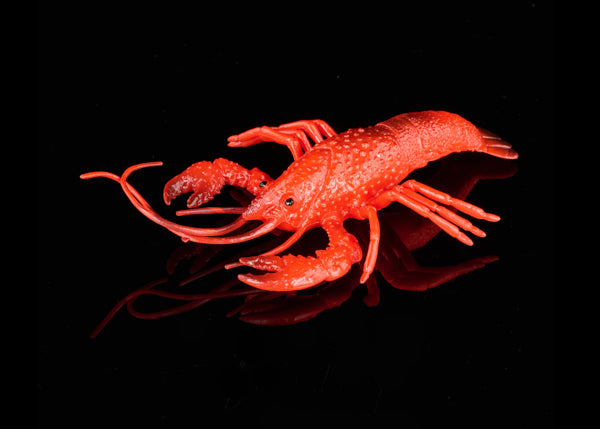 6.5"L PLASTIC CRAWFISH - RED/BLACK - MK209724