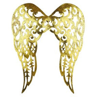 17.75"H FILIGREE ANGEL WINGS - GOLD W/GOLD LEAF - MM111231