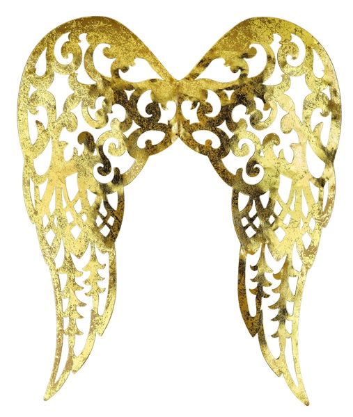 24"H FILIGREE ANGEL WINGS - GOLD W/GOLD LEAF - MM111331