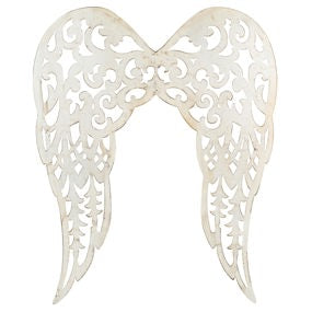 24"H FILIGREE ANGEL WINGS - ANTIQUE CREAM - MM1113K5