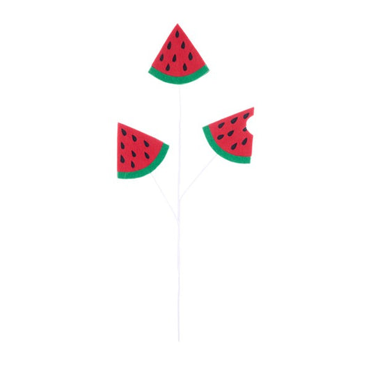 24"L MELON SLICE SPRAY - RED/GREEN/BLACK - MN0257