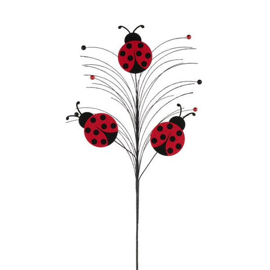 30"OAH GLITTER LADYBUG SPRAY - RED/BLACK - MN0292