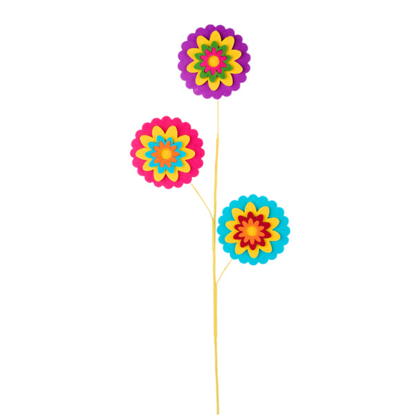 30"H FELT FABRIC FIESTA FLOWER SPRAY - FIESTA - MN0372