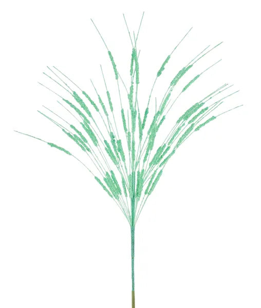 22"L IRID GLTTR MINI BEAD CATTAIL SPRAY-MINT GREEN-MN053274