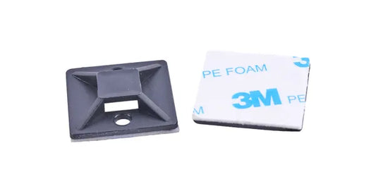 1.125"SQ CABLE TIE MOUNTING SQUARES-BLACK-MT1089