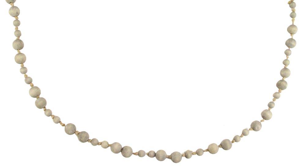 39"L Mixed Size Round Wood Bead Garland-Grey Wash- MZ197732