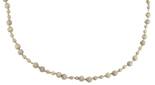 39"L Mixed Size Round Wood Bead Garland-Grey Wash- MZ197732