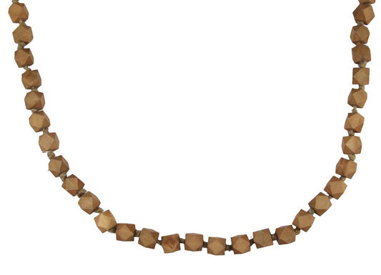 39"L Geometric Wood Bead Garland-Brown Stain-MZ198304
