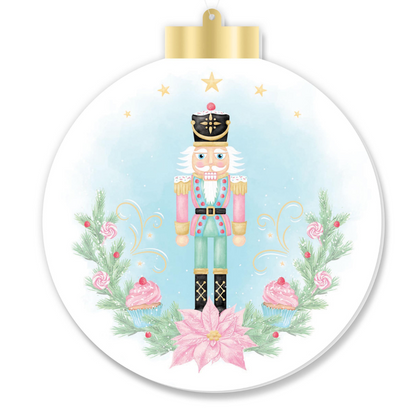 5.5"H DBL-SIDED NUTCRACKER OR BALLERINA ORNAMENT - PINK/RD/BLUE/GRN/GLD/WHT - XJ0079