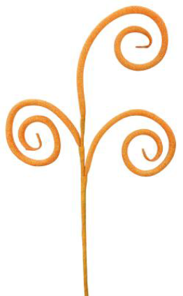 Glitter Tube Curly Pick x 3  H18-63882OR