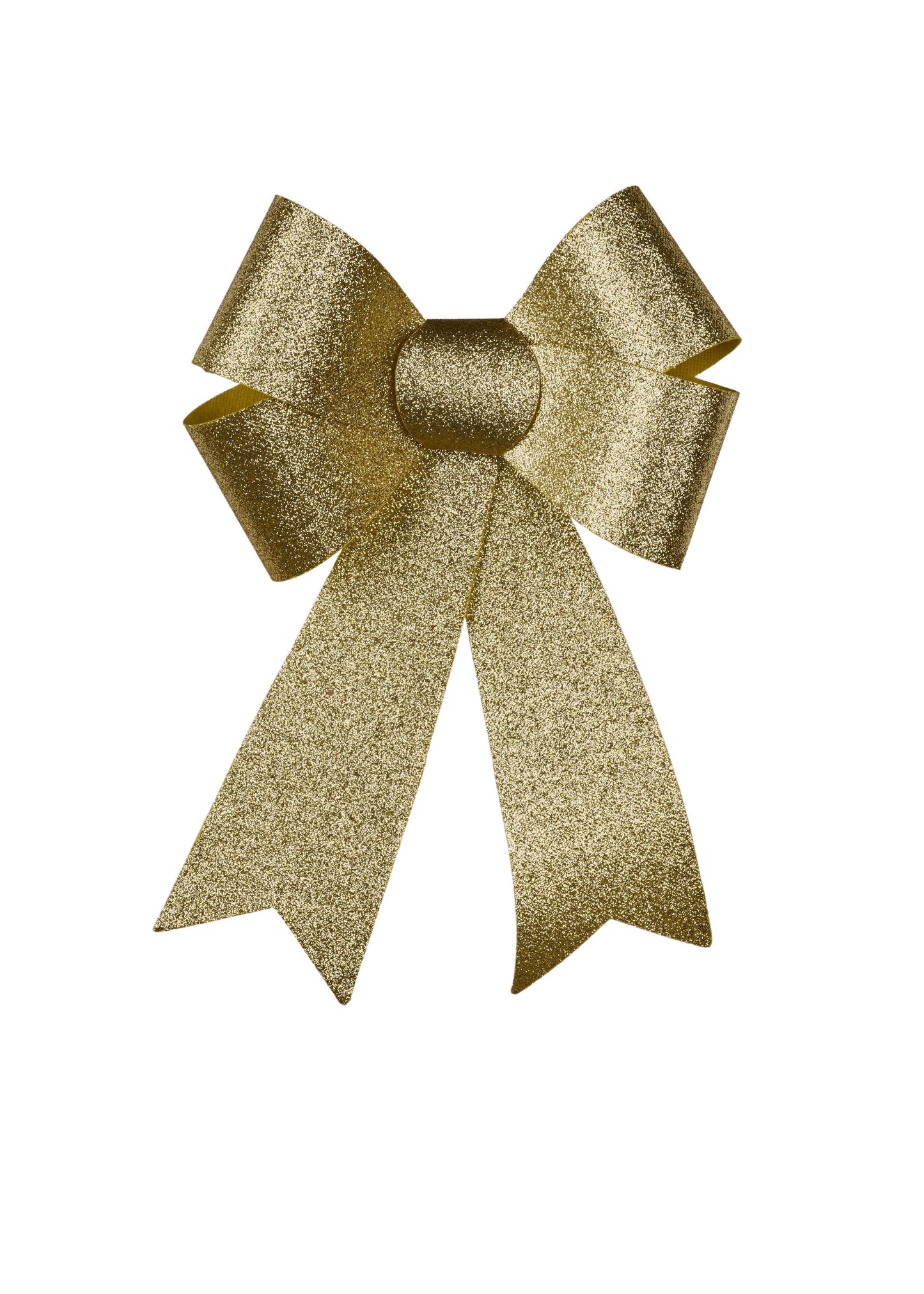 14"HX9.5"W GLITTER BOW - GOLD - RB442808