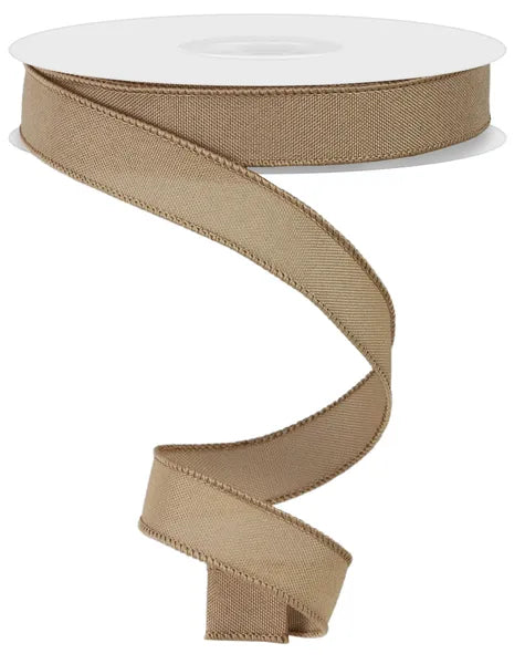 7/8"X25YD VALUE FAUX BURLAP-BEIGE-RC500501