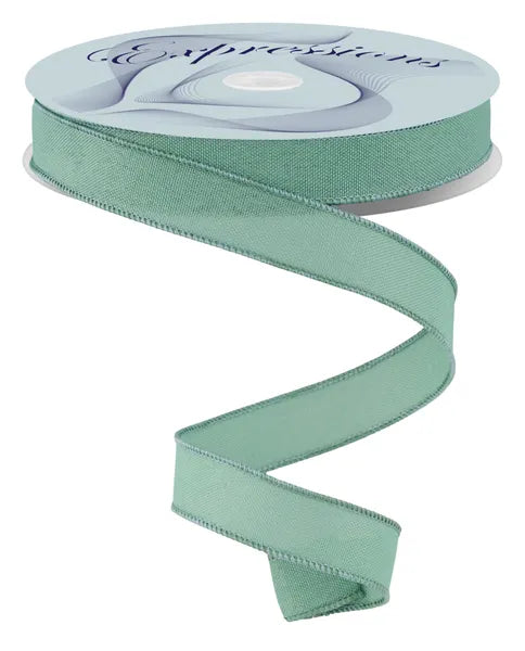 7/8"X25YD VALUE FAUX BURLAP-SAGE GREEN-RC500531