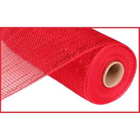 10"X10YD METALLIC MESH - RED W/RED FOIL - RE130124