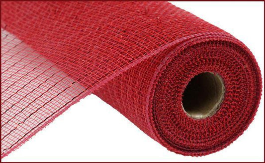 10.25"X10YD CRANBERRY WITH RED FOIL METALLIC MESH - RE8001A4