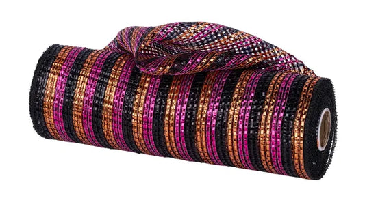 10.25"X10YD WIDE FOIL MESH-BLACK/ORANGE/FSHA-RE8017JK
