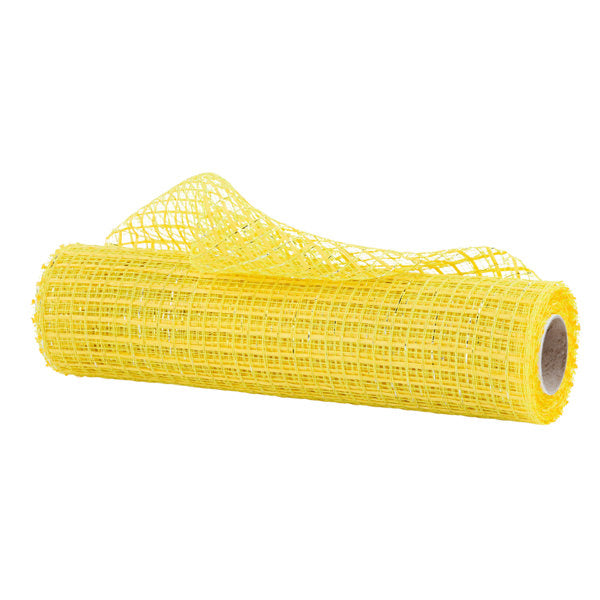 10"X10YD METALLIC POLY MESH - YELLOW, GOLD AND SILVER - RE890429