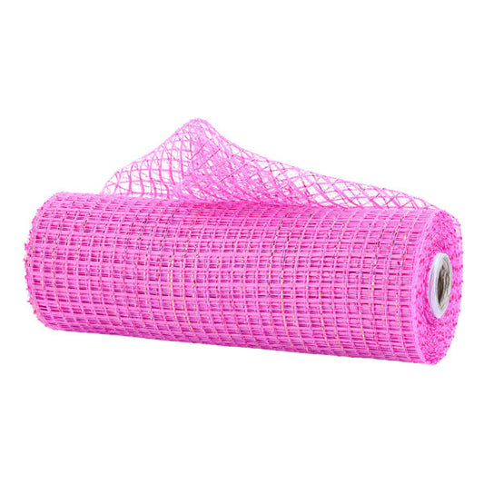 10"X10YD METALLIC POLY MESH - HOT PINK, RED AND GOLD - RE890511