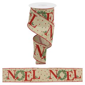 2.5"X10YD RUSTIC NOEL/ROYAL - LT BEIGE/RED/GREEN - RG0158301