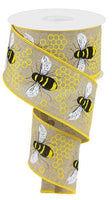 2.5"X10YD HONEY BEE ON NATURAL ROYAL - RG0195201