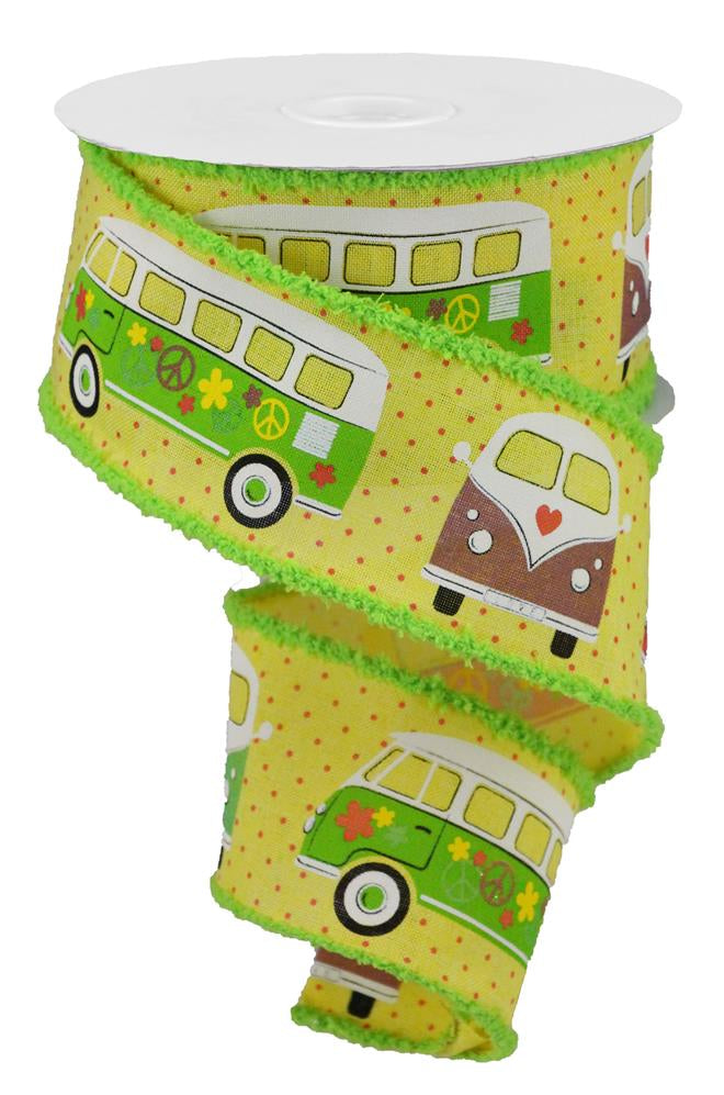 2.5"X10YD RETRO BUS ON ROYAL/DRIFT - YELLOW/MULTI - RG0828629